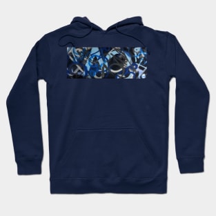 Blue Abstract Graffiti Tag Hoodie